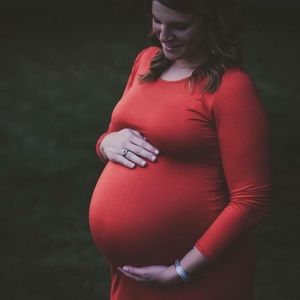 Gorgeous Red Maternity Gown | Large